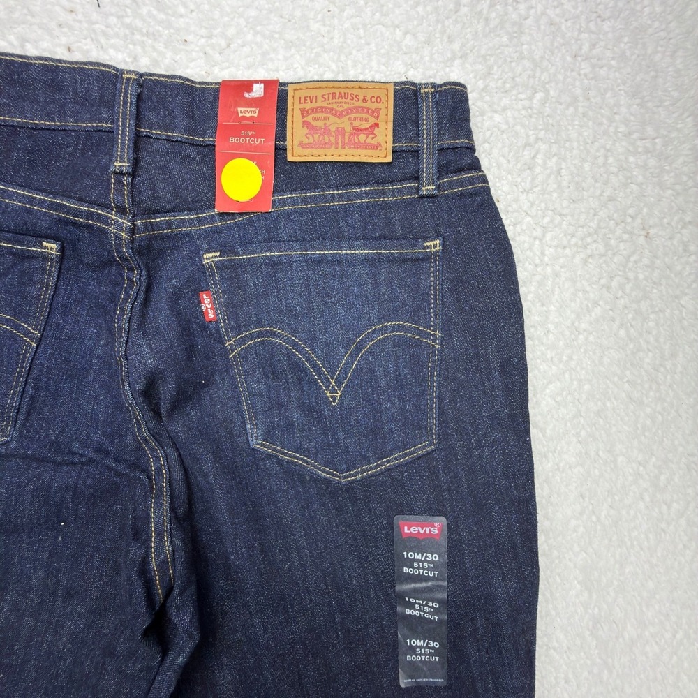 Levi's 515 Bootcut Jeans Womens 10M/30 Dark Wash Indigo Denim NWT
